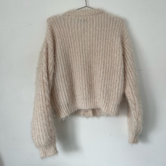 Molly Bracken Fuzzy Glitter Knit Cardigan - Picture 2 of 5